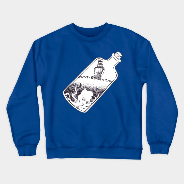 Ship in a bottle Crewneck Sweatshirt by marissafv